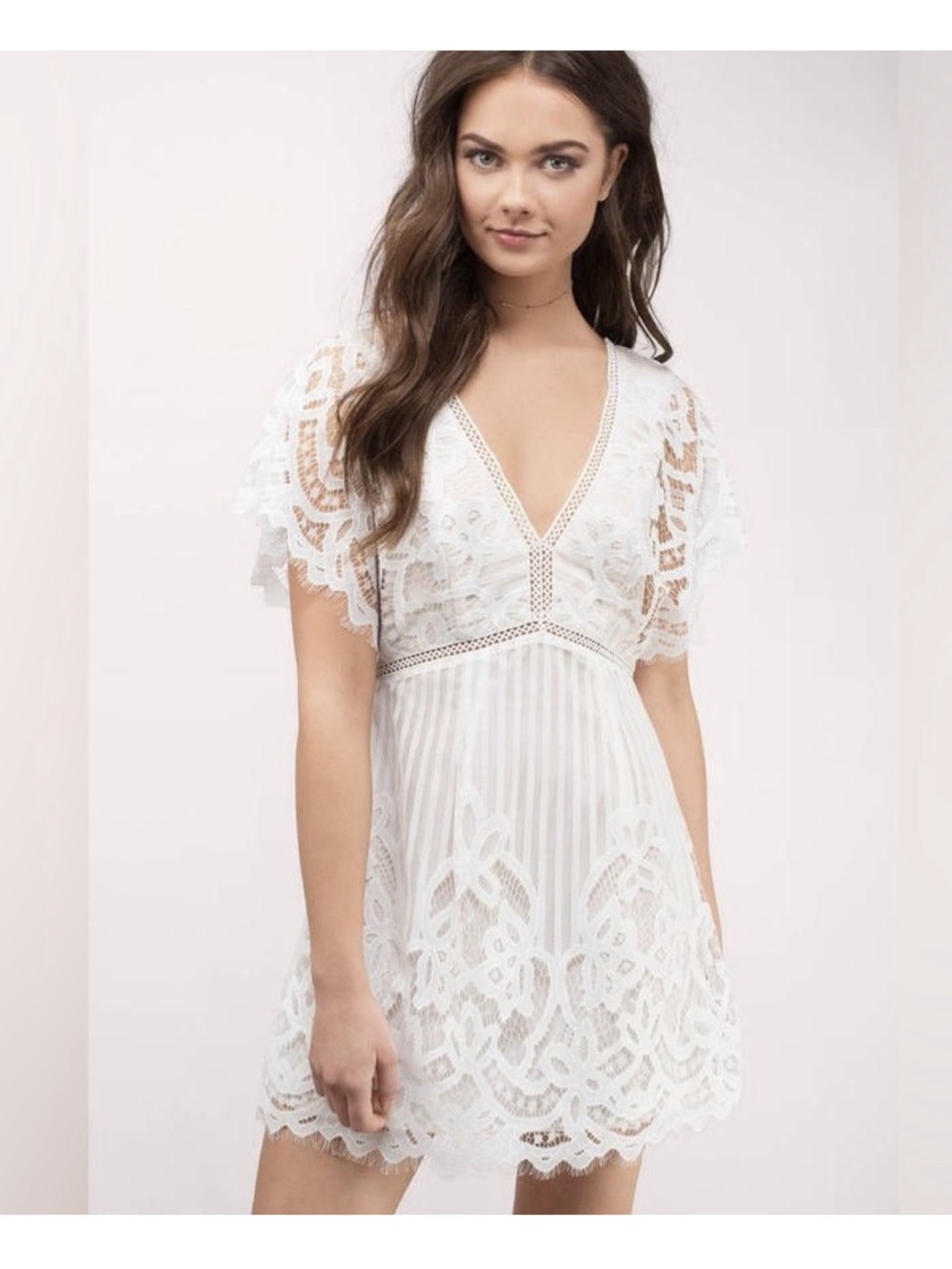 TOBI Lina White Lace Skater